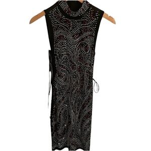 Sparkle Dress black jeweled bling sz medium m‎ club dance party Vegas Banjul